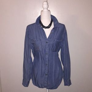 Chambray Denim Button Shirt